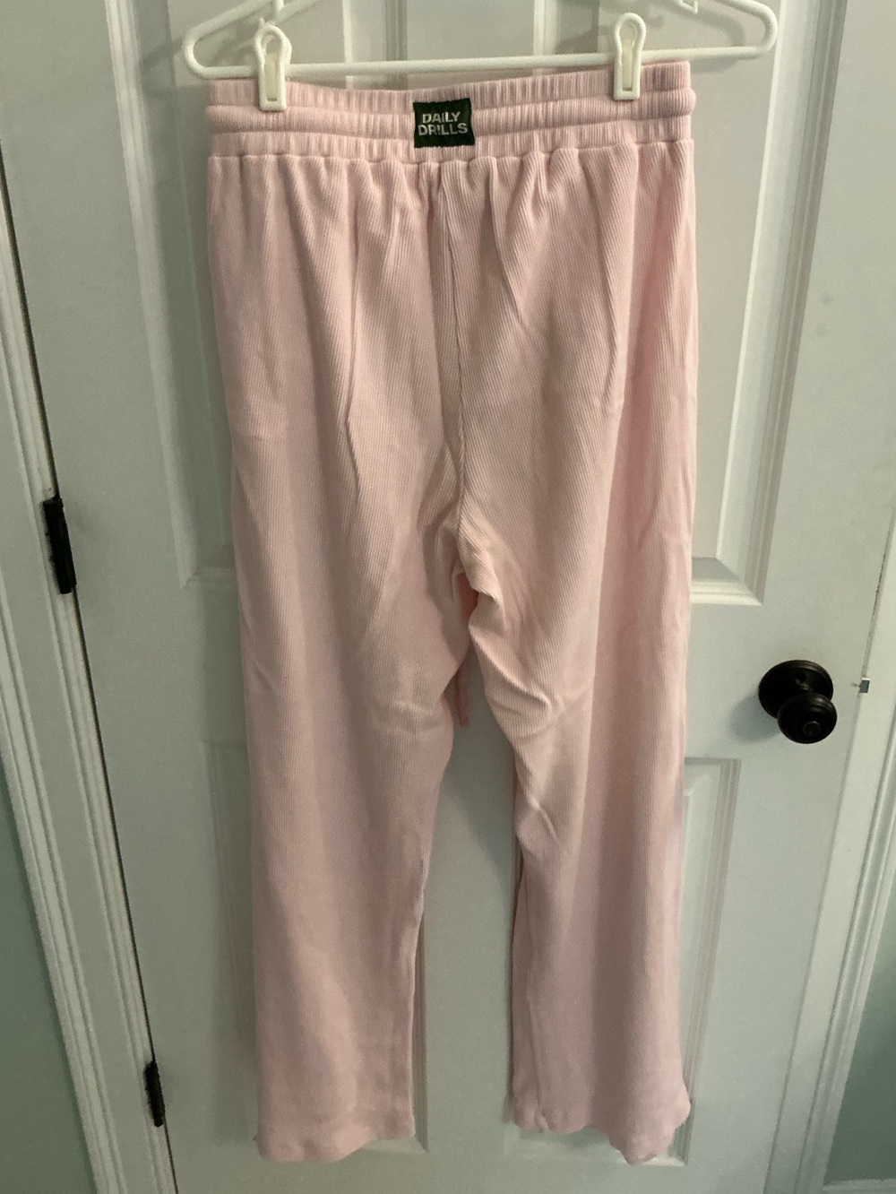 Daily Drills pink ribbed lounge pants sz M L
